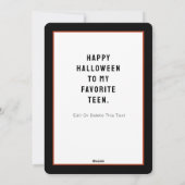 Funny Halloween Cards Feestdagenkaart (Achterkant)