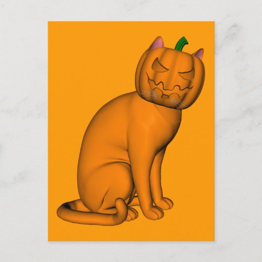 Funny Halloween Cat Briefkaart (Voorkant)