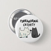 Funny Halloween Cat Pun Ronde Button 5,7 Cm (Voorkant /achterkant)