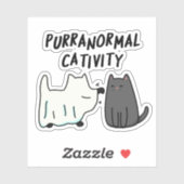 Funny Halloween Cat Pun Sticker (Vel)