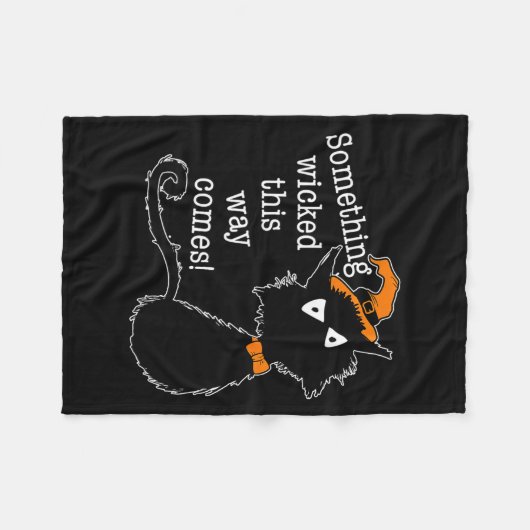Funny Halloween Cat - Shakespeare Macbeth Quote  Fleece Deken (Voorkant (Horizontaal))