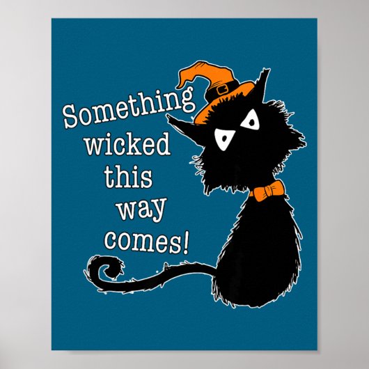 Funny Halloween Cat - Shakespeare Macbeth Quote  Poster (Voorkant)