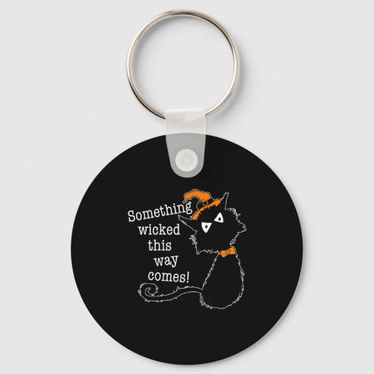 Funny Halloween Cat - Shakespeare Macbeth Quote  Sleutelhanger (Voorkant)