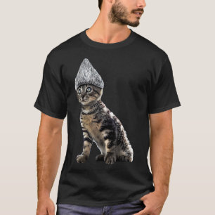 Funny Halloween Cat Tin Folie Pet Samenzwering voo T-shirt