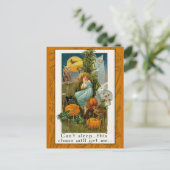 Funny Halloween Clown Card Briefkaart (Staand voorkant)