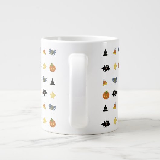 Funny Halloween Coffee Spell Grote Koffiekop (Achterkant)