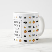 Funny Halloween Coffee Spell Grote Koffiekop (Voorkant rechts)