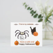 Funny Halloween Costume Briefkaart (Staand voorkant)