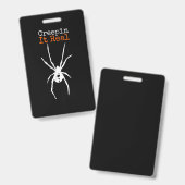 Funny Halloween Costume - Creepin It Real Spider Badge (Voor- en achterkant)