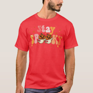 Funny Halloween Costume Cute Ghost Pumpkin Blijf o T-shirt