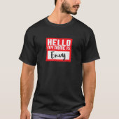 Funny Halloween Costume Hello My Name is Envy Pun  T-shirt (Voorkant)