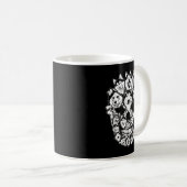 Funny Halloween Costume Skull Siberian Husky Dog L Koffiemok (Voorkant rechts)