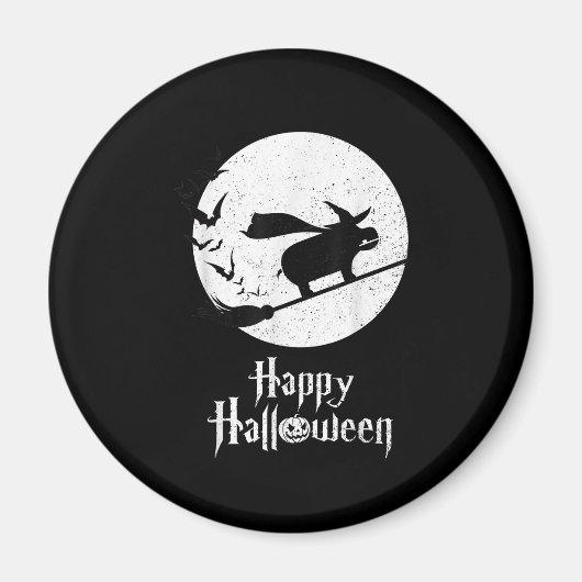 Funny Halloween Costume Witch Hippo Lover Gift Magneet (Voorkant)
