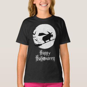Funny Halloween Costume Witch Hippo Lover Gift T-shirt
