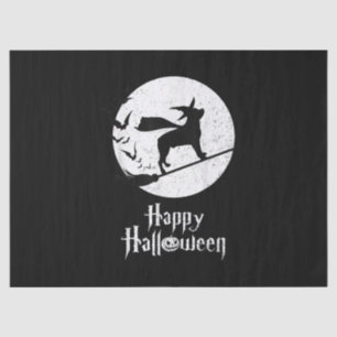 Funny Halloween Costume Witch Rottweiler Hondenlie Tissuepapier