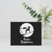 Funny Halloween Costume Witch WHIPPET Hondenliefhe Aankondigingskaart (Staand voorkant)
