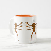 Funny Halloween Creeper Tweekleurige Koffiemok (Voorkant links)
