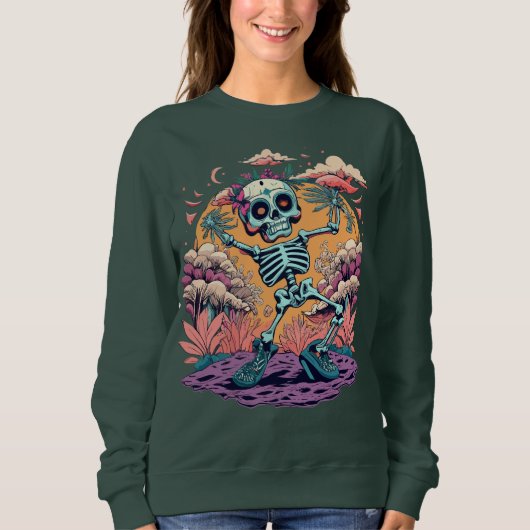 Funny Halloween Danskeleton Trui (Voorkant)