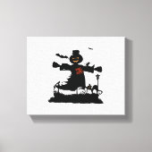 Funny halloween design met scarecrow canvas afdruk (Voorkant)