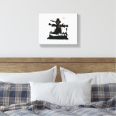 Funny halloween design met scarecrow canvas afdruk (Insitu (Slaapkamer))