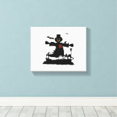 Funny halloween design met scarecrow canvas afdruk (Insitu (Houten vloer))