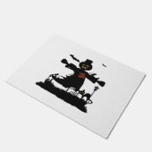 Funny halloween design met scarecrow deurmat (Schuin)