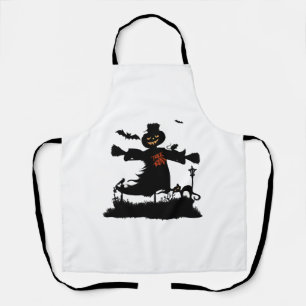 Funny halloween design met scarecrow schort