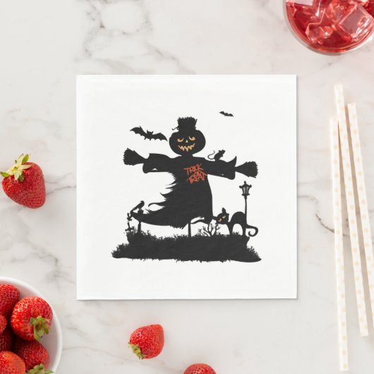 Funny halloween design met scarecrow servet (Insitu)