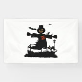 Funny halloween design met scarecrow spandoek (Horizontaal)