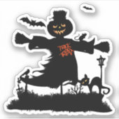 Funny halloween design met scarecrow sticker (Voorkant)