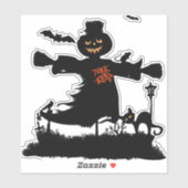 Funny halloween design met scarecrow sticker (Vel)