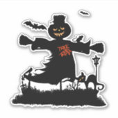 Funny halloween design met scarecrow sticker (Voorkant)