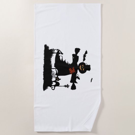 Funny halloween design met scarecrow strandlaken (Voorkant)
