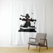 Funny halloween design met scarecrow wandkleed (In situ)