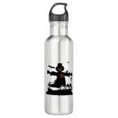 Funny halloween design met scarecrow waterfles  (Voorkant)