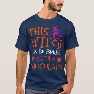 Funny Halloween Deze heks kan met Choc worden besp T-shirt