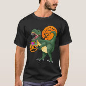 Funny Halloween Dinosaur Pumpkin Y T Rex Boys Kids T-shirt (Voorkant)