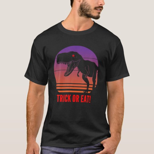 Funny Halloween Dinosaur T Rex Trick or treat Eat T-shirt (Voorkant)