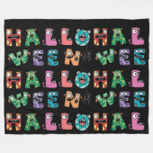Funny Halloween Fleece Deken (Voorkant (Horizontaal))
