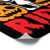 Funny Halloween Free Broom Rides Witch Pumpkins Poster (Hoek)