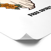 Funny Halloween Free Spirit Ghost Poster Afdrukbaa (Hoek)