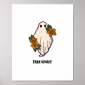Funny Halloween Free Spirit Ghost Poster Afdrukbaa (Voorkant)