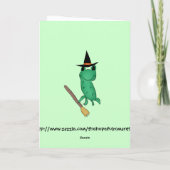 Funny Halloween Frog Kaart (Achterkant)