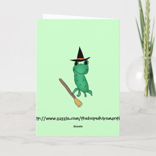 Funny Halloween Frog Kaart (Achterkant)