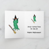 Funny Halloween Frog Kaart (Binnen)