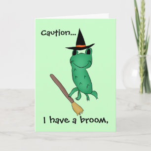 Funny Halloween Frog Kaart