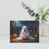 Funny Halloween geest Briefkaart (Staand voorkant)