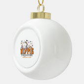 Funny Halloween gezegde Hippie Halloween Keramische Bal Ornament (Rechts)
