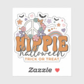 Funny Halloween gezegde Hippie Halloween Sticker (Vel)