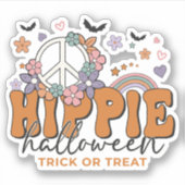 Funny Halloween gezegde Hippie Halloween Sticker (Voorkant)